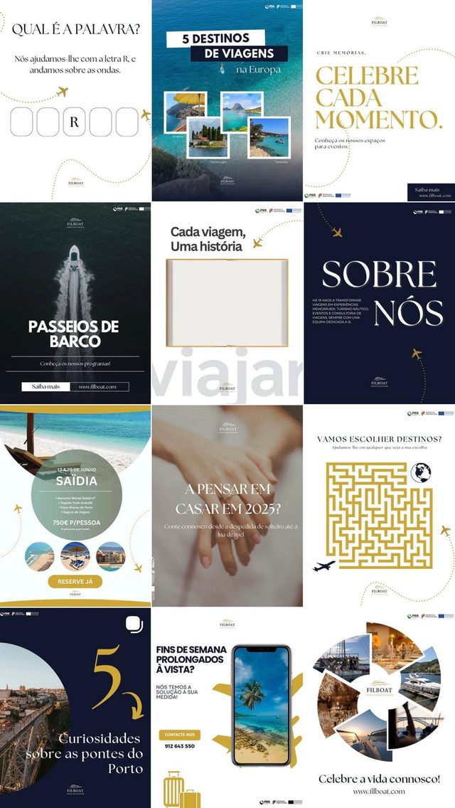 Feed Instagram depois - turismo náutico de luxo em Vila Nova de Famalicão