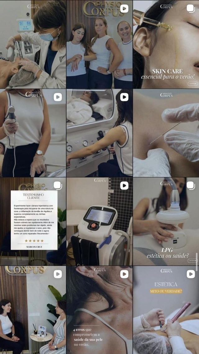 Feed Instagram depois - clínica de saúde